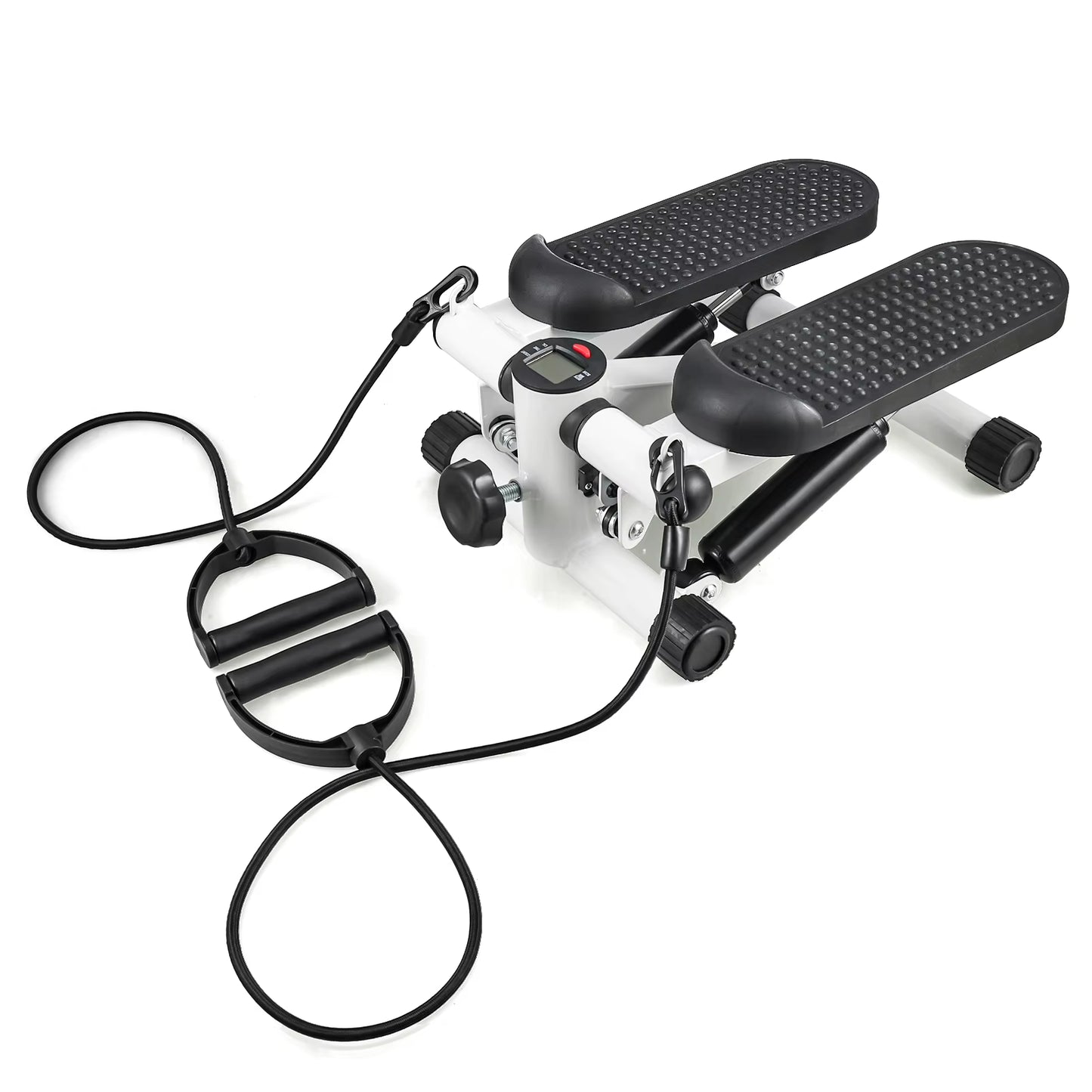 Ultimate Mini Stepper with Resistance Bands - Full Body Workout Machine with Digital Monitor for Home Fitness