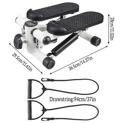 Ultimate Mini Stepper with Resistance Bands - Full Body Workout Machine with Digital Monitor for Home Fitness