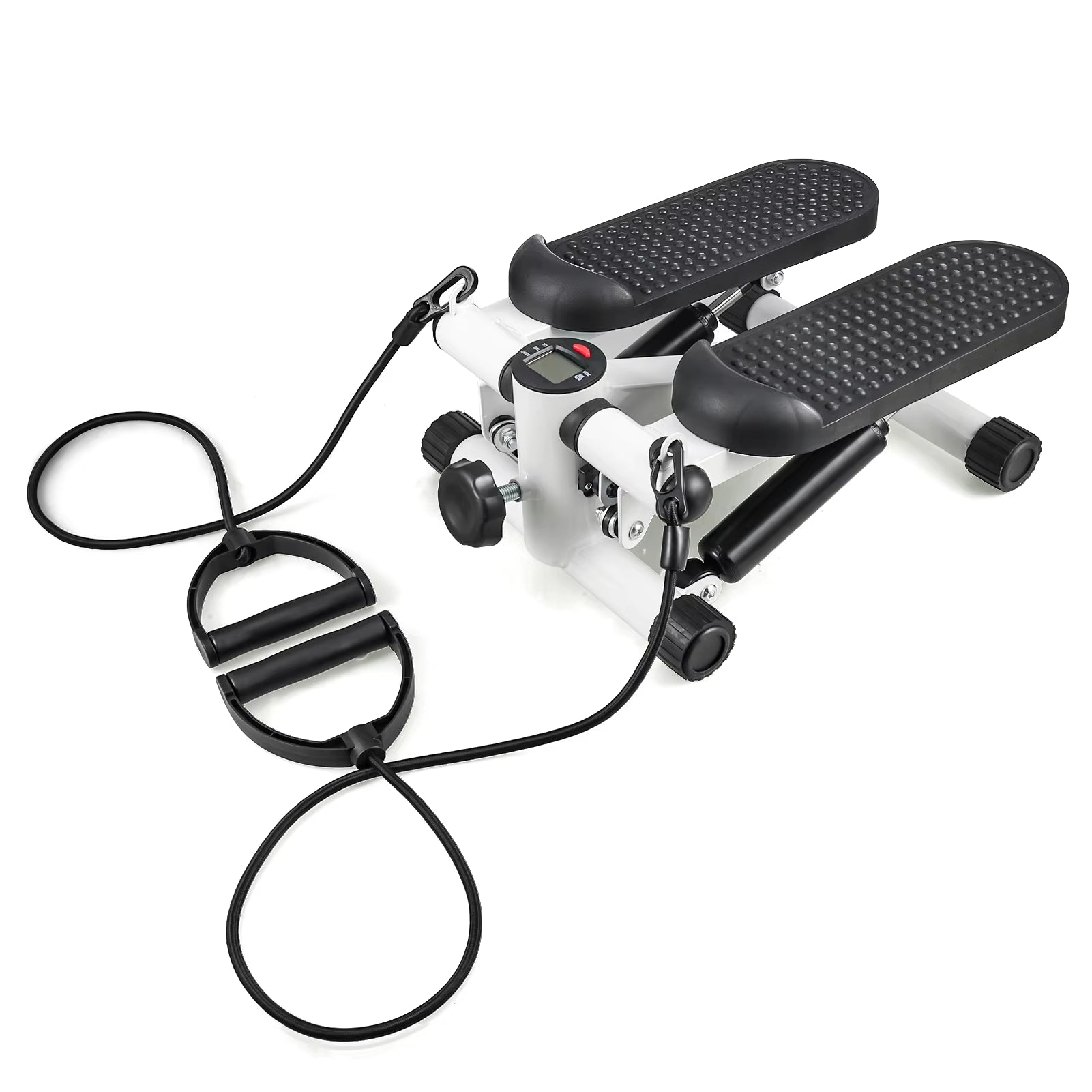 Ultimate Mini Stepper with Resistance Bands - Full Body Workout Machine with Digital Monitor for Home Fitness