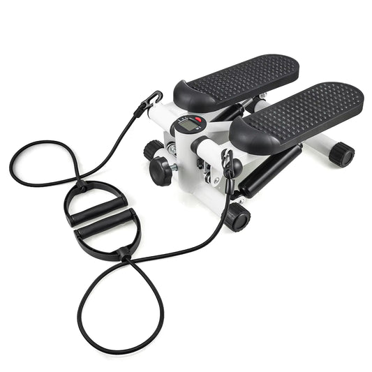 Ultimate Mini Stepper with Resistance Bands - Full Body Workout Machine with Digital Monitor for Home Fitness